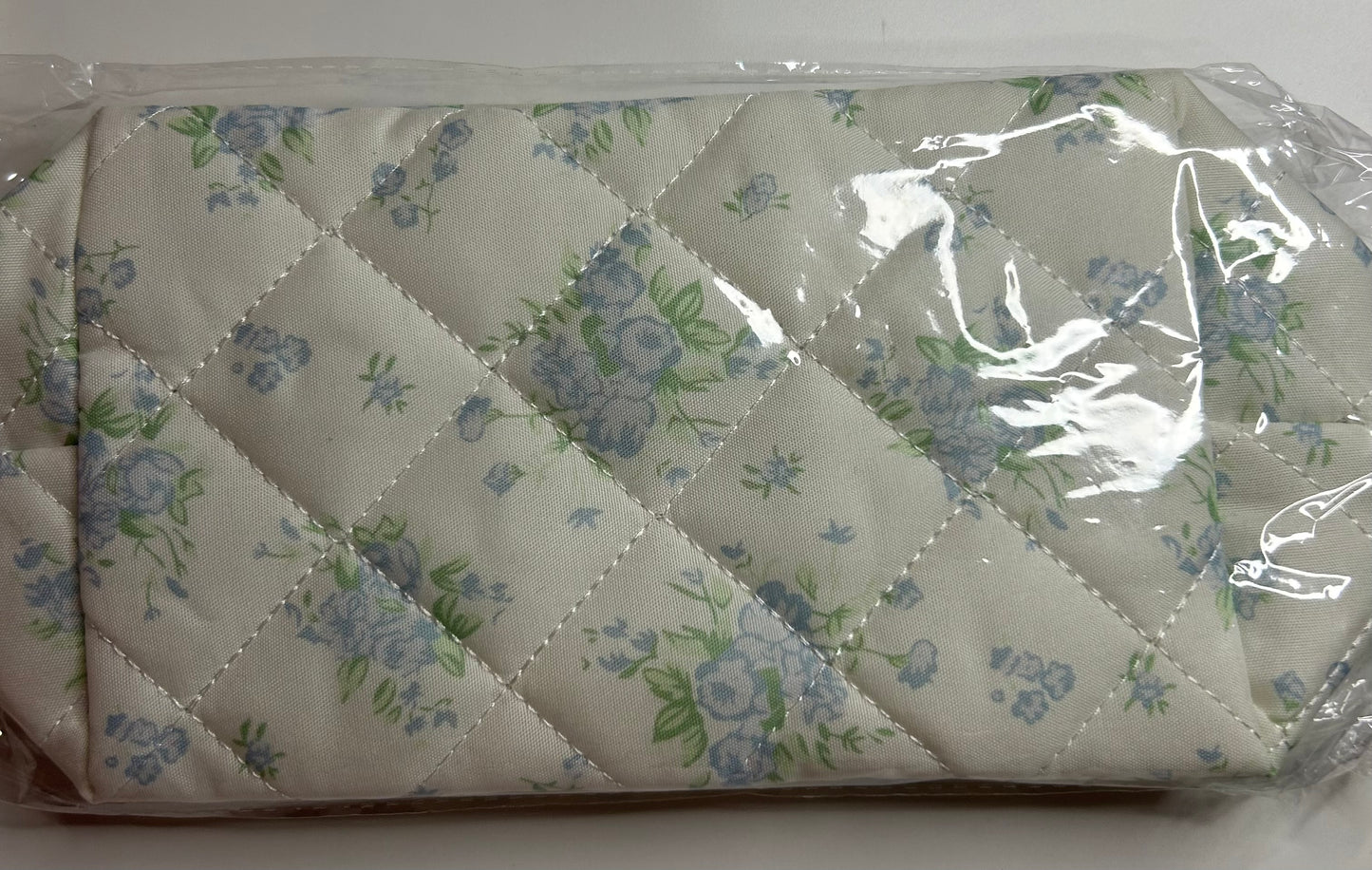 White and Blue Floral