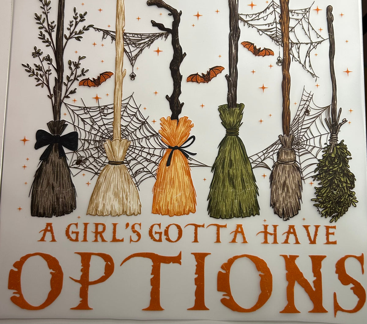 A Girl's Gotta Have Options Graphic