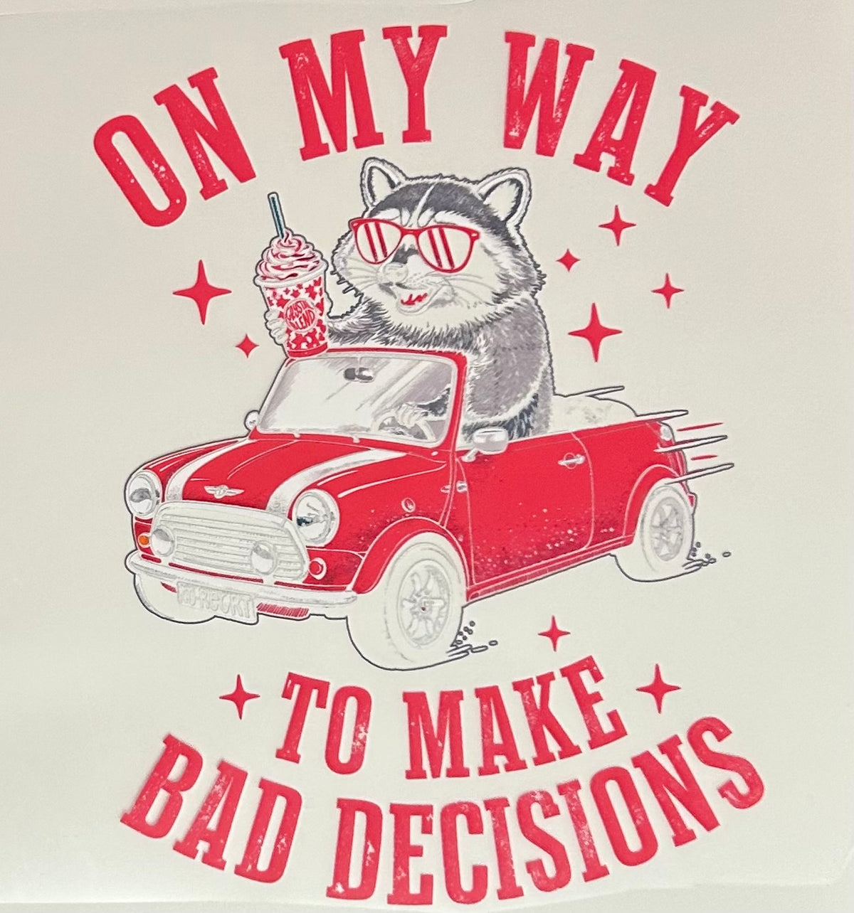On My Way to Make Bad Decisions-Raccoon 1-Graphic